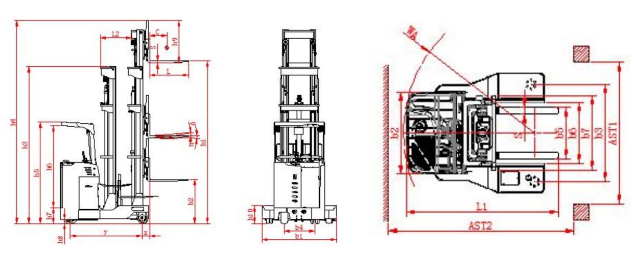 Standing Type 4-directional Reach Truck