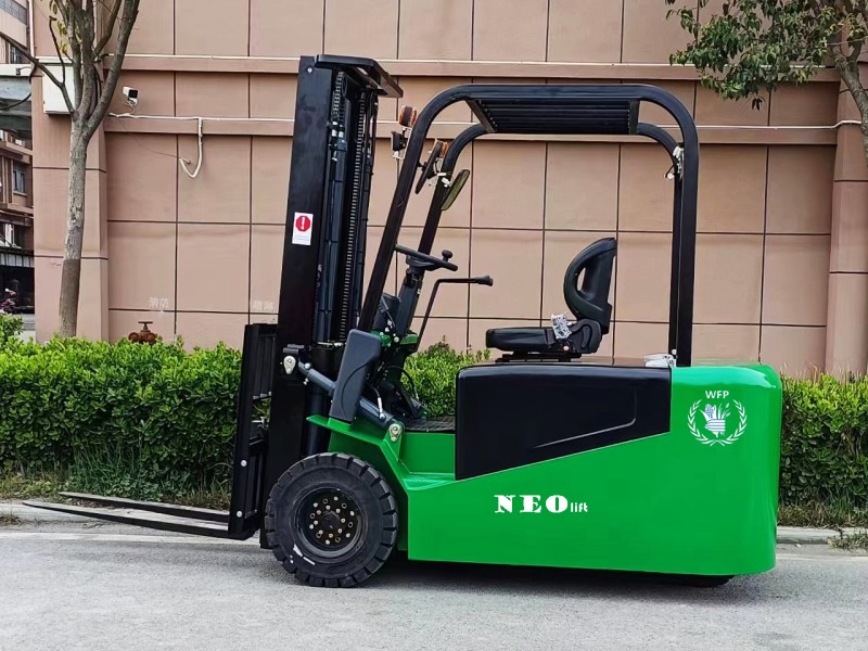 1 unit of 3 wheel electric forklift will be sent to WFP