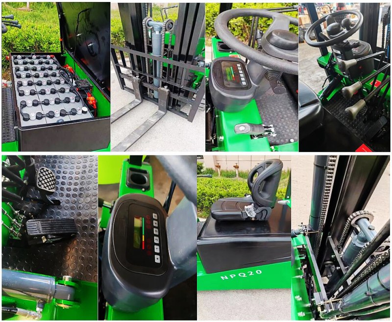 Details of Front Dual-Drive 3 Wheel Electric Forklift