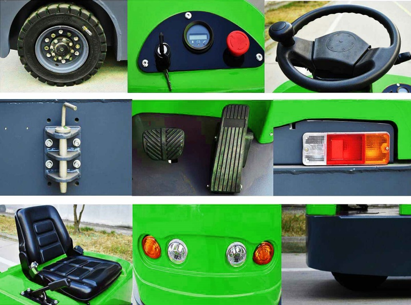 Details of Seated type electric tow tractor 